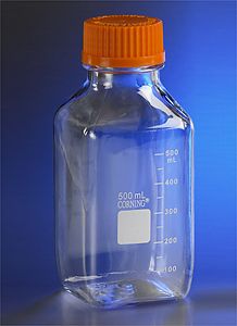 Бутыль 1 л, ПС, d горла внешний 45 мм, стерильная, квадратная, 24 шт./уп.