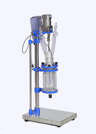 Реактор лабораторный, 400 °С, 100 л, EXS-100L, с рубашкой, верхнеприводной мешалкой с взрывобезопасным исполнением, штативом