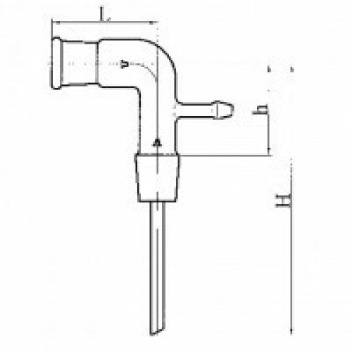 Аллонж АИО-П-29/32-14/23, эскиз 5-404, высота 190 мм, Россия