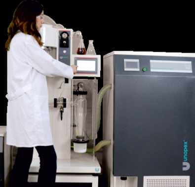 Сушилка распылительная, от 5 до 25 мкм, 1500 мл/ч, для органических растворов, инертный контур, B15-B60, Unopex, Турция