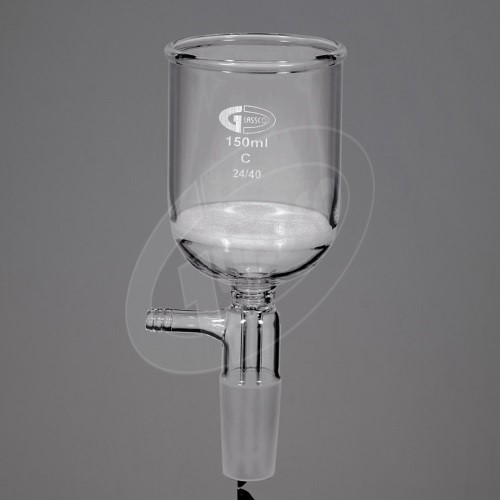 Воронка Бюхнера, стекло, объем 15 мл, шлиф 24/40, с фритой, грубая пористость, с отводом, 1 шт./уп.
