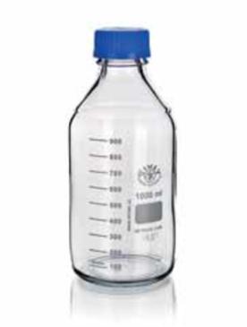 Бутыль 5 л, БС до 500 °С, d горла внешний 45 мм, с завинчивающейся крышкой, круглая, светлое стекло, 1 шт/уп