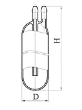 Ловушка газовая, высота 150 мм, d 36 мм, стекло