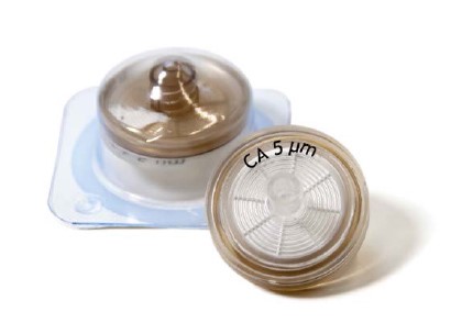 Фильтрующая насадка, d пор 1,2 мкм, d мембраны 25 мм, ацетат целлюлозы, стерильные, ABLUO, 50 шт., GVS