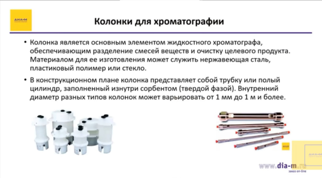 Колонки для хроматографии