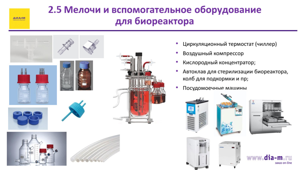 Мелочи и вспомогательное оборудование для биореактора