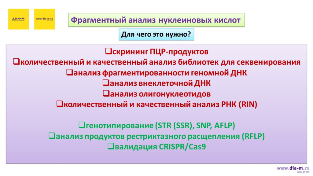 Фрагментный анализ нуклеиновых кислот Фрагментный анализ нуклеиновых кислот