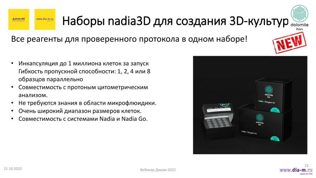 Наборы Nadia3D для создания 3D-культур