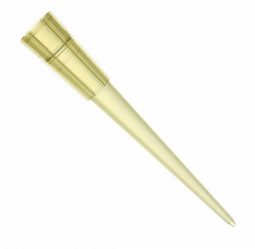 Наконечники до 200 мкл (от 1 мкл), стерильные, апирогенные, без фильтра, с фаской, желтые, 96 шт./штатив, 4800 шт./кор.