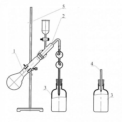 Дистиллятор стеклянный для определения мышьяка, 250 мл, 1 шт.