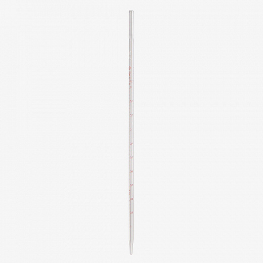 Пипетка стеклянная, 10 мл, НС, градуированная, частичный слив, тип 1, исполнение 2, 2 класс точности, 1 шт./уп.