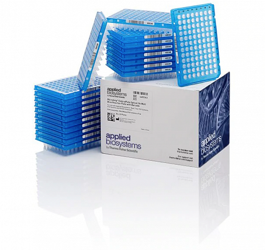 Планшеты для ПЦР, 96-лун., MicroAmp EnduraPlate, со штрих-кодом, оптически прозрачные, голубые, 20 шт./уп.