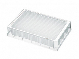 Планшет глубоколуночный, 384/200, Protein LoBind, белая рамка, 40 шт.