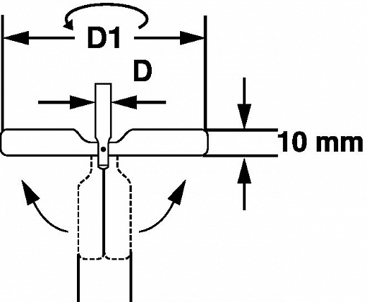 Перемешивающий элемент центробежный, 2 раздвижные лопасти, d (стержня) 8 мм, длина 400 мм, нержавеющая сталь Фото 2