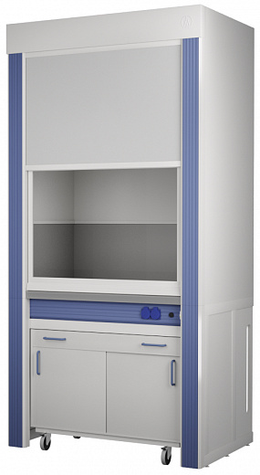 Шкаф вытяжной для работы с кислотами, ширина 120 см, корпус – металлокаркас, столешница – эпоксидный компаунд Vite