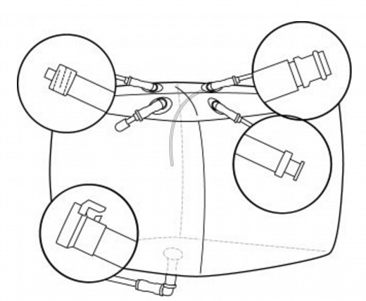 Мешки для сбора, хранения и транспортировки культуральной жидкости 3D Productainer BPCs, 1000 литров, материал CX5-14, 5 портов Фото 1