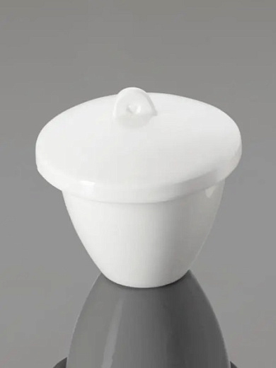 Тигель средний, 15 мл, 35×29 мм, фарфор, c крышкой, 4 шт./уп., Glassco