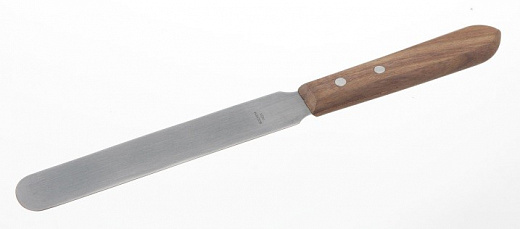 Шпатель с деревянной ручкой, длина 250 мм, лопатка 150×22 мм, нержавеющая сталь