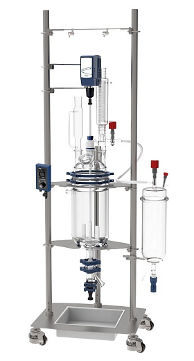 Реактор химический 20 л, EZChem, DN300, с рубашкой, с верхнеприводной мешалкой OHS.4DF