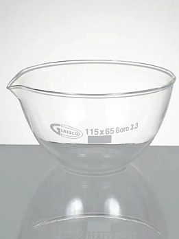 Чаша выпарительная, кварц, 100×38 мм, 1 шт./уп., Glassco, Индия