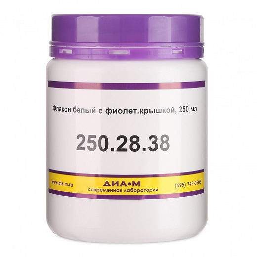 Банка 250 мл, крышка винтовая с контролем вскрытия, белый пластик