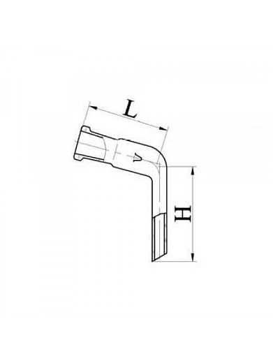 Аллонж изогнутый, 14/23-50, схема