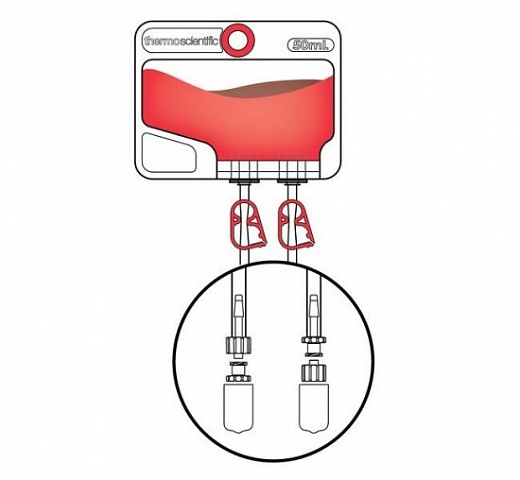 Мешки для сбора, хранения и транспортировки культуральной жидкости Labtainer Pro BPCs, 50 мл, материал Aegis 5-14, 2 порта, тип 2
