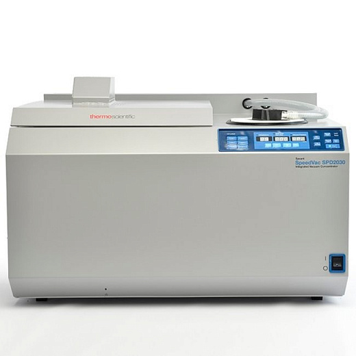 Центрифужный испаритель для пробирок 120 х 1,5 мл, 10 х 15 мл, 6 х 50 мл и 6 микропланшет, до 80 °C, камера из алюминия с тефлоновым покрытием, с насосом, с ротором 45 х 1,5 / 2,0 мл, SPD120