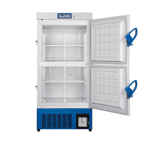 Морозильник, 531 л, -20… -40 °С, вертикальный, двухдверный, DW-40L528D, Haier Biomedical (вид с открытыми дверцами)