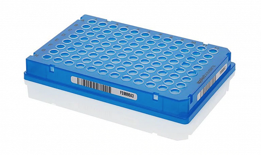 Планшеты для ПЦР, 96-лун., MicroAmp EnduraPlate, с юбкой, со штрих-кодом, оптически прозрачные, синие, 50 шт./уп.