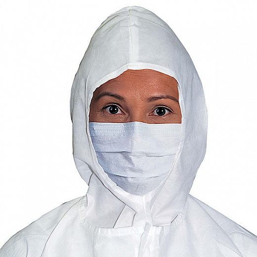 Маска для чистых помещений, с завязками, стерильная, одноразовая, белая, 18 см, Kimtech M3