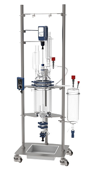 Реактор химический 100 л, EZChem, DN400, с рубашкой, с верхнеприводной мешалкой OHS.4DF