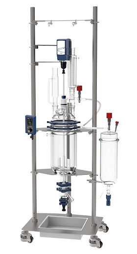 Реактор химический 100 л, EZChem, DN400, с рубашкой, с верхнеприводной мешалкой OHS.4DF