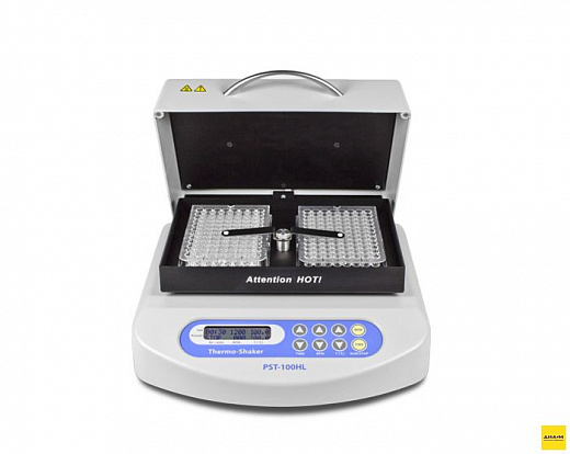Шейкер-термостат для планшетов, амплитуда 2 мм, 250-1200 об/мин, 2 места, от+25 до+100°С, PST-100HL, Biosan