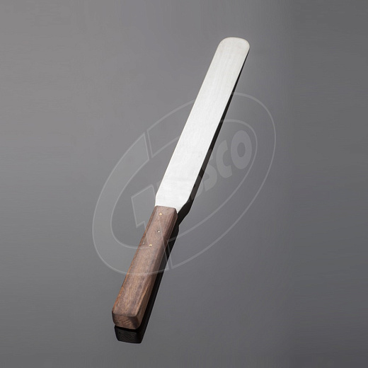 Шпатель с деревянной ручкой, длина 200 мм, нержавеющая сталь, 6 шт./уп.