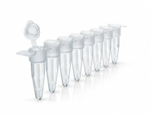 Пробирки для ПЦР в стрипах, 0,2 мл, 1×8, MicroAmp, плоская крышка, бесцветные, 125 шт./уп.