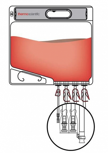 Мешки для сбора, хранения и транспортировки культуральной жидкости Labtainer Pro BPCs, 2000 мл, материал CX5-14, 4 порта
