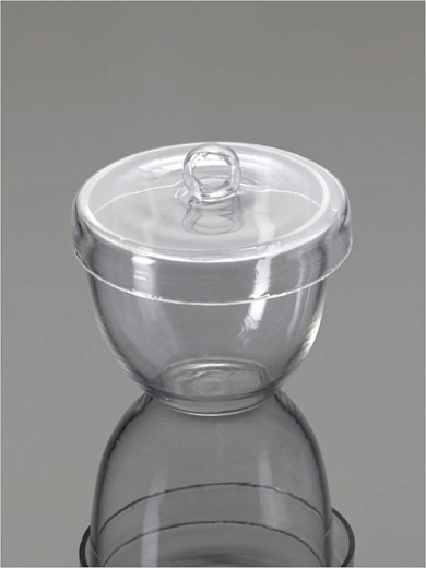 Тигель высокий, 50 мл, кварц, c крышкой, 2 шт./уп., Glassco