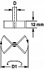 Перемешивающий элемент лопастной, 4 закрепленные лопасти, d 50 мм, длина 500 мм, нержавеющая сталь Фото 3