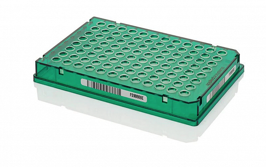 Планшеты для ПЦР, 96-лун., MicroAmp EnduraPlate, с юбкой, со штрих-кодом, оптически прозрачные, зеленые, 50 шт./уп.