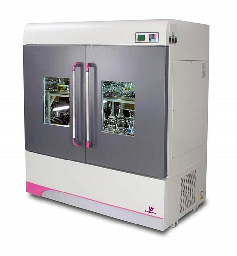 Шейкер-инкубатор двухуровневый, 330 л, ампл. 26 мм, 30-300 об/мин, от от +5 от температуры окр.среды до +60°С, платформа 734×458 мм, ZWY-1102