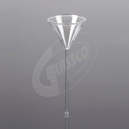 Воронка лабораторная, стекло, d 80 мм, с длинным стеблем, 6 шт./уп.
