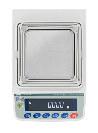Весы прецизионные, 10200 г/0,01 г, внешняя калибровка, GF-10002A, A&D (вид сверху)