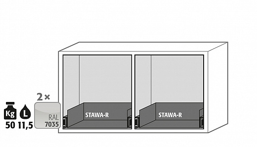 Тумбы для совместного хранения ЛВЖ и прекурсоров, 30 минут, ширина 110 / 140 см, выдвижные ящики UB-S-30 Фото 3