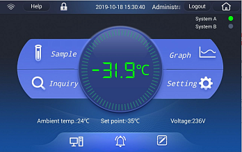 Морозильник  -86 °С, вертикальный, 728 л, сенсорный экран, двойная независимая система охлаждения , DW-86L728ST, Haier