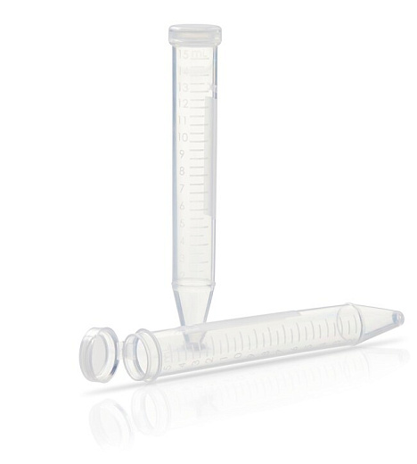 Пробирки 15 мл, ПП, конические, с крышкой, стерильные, 8500g, 50 шт./уп., 500 шт./кор.