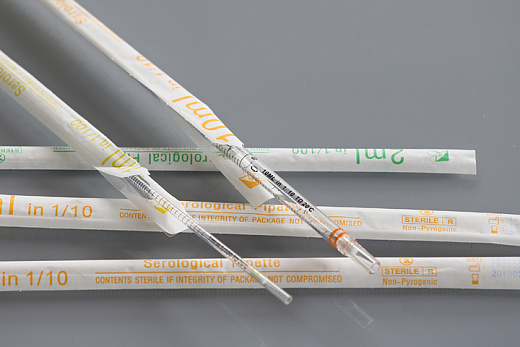 Пипетка  1 мл, серологическая, ПС, стерильная, индивидуально упакованная