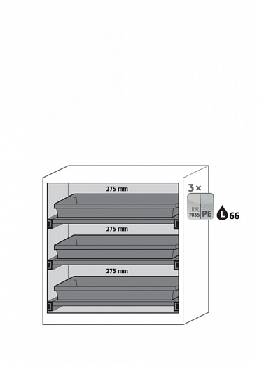 Шкафы для хранения химикатов, ширина 54 – 105 см, стеклянные окна, без вытяжных фланцев Фото 4