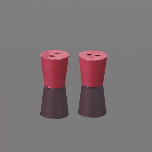 Пробка, резина, красная, шлиф 3,5/6,5, по DIN 12871, 100 шт./уп., Glassco