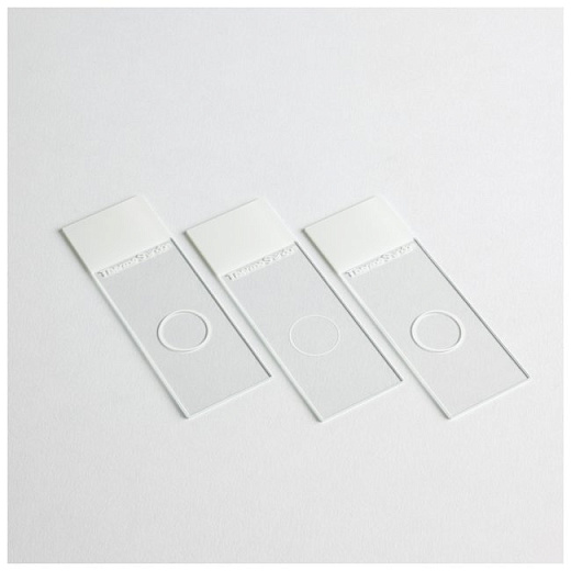 Стекло предметное Cytoslide с одним полем зрения спереди, не покрытое, одна лунка сверху, 100 шт/уп